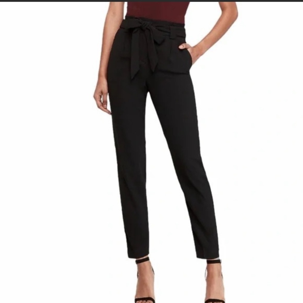 Express High Waisted Paperbag Ankle Pants